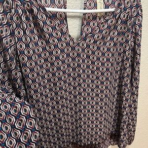 Allison Joy Multicolor Geometric Blouse